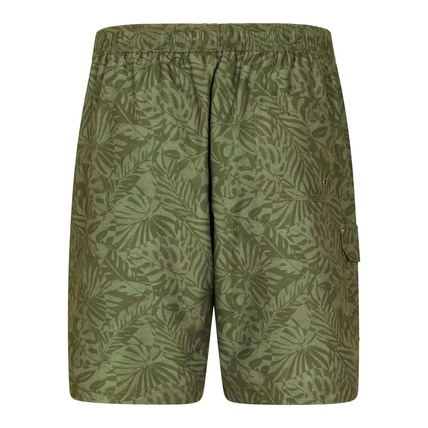Dark Khaki - Back - Mountain Warehouse Mens Ocean Camouflage Boardshorts