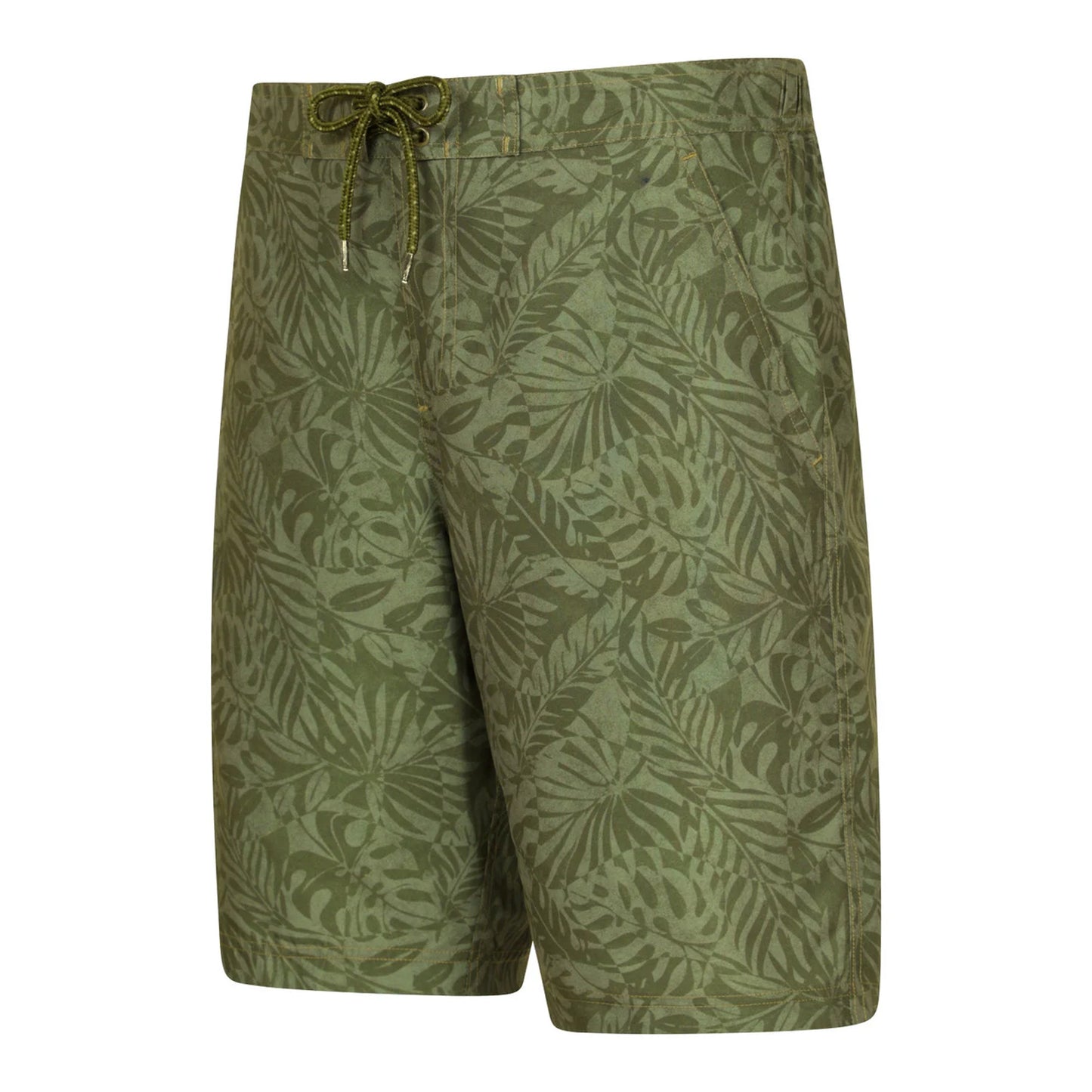 Dark Khaki - Side - Mountain Warehouse Mens Ocean Camouflage Boardshorts