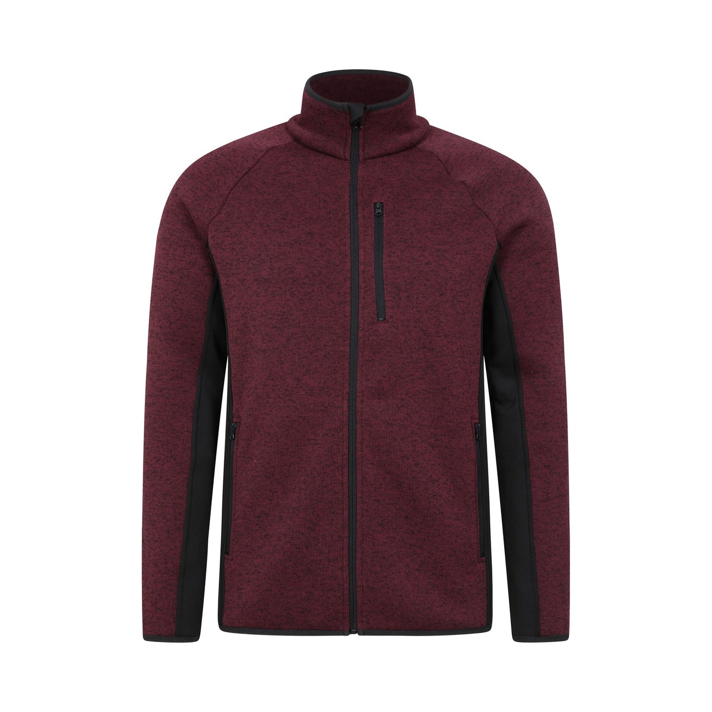 Burgundy - Front - Mountain Warehouse Mens Treston Full Zip Fleece Jacket
