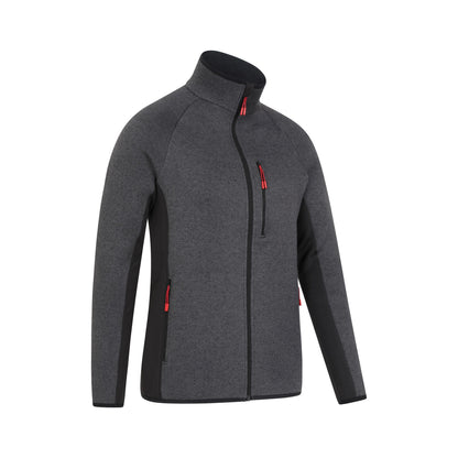 Black - Back - Mountain Warehouse Mens Treston Full Zip Fleece Jacket