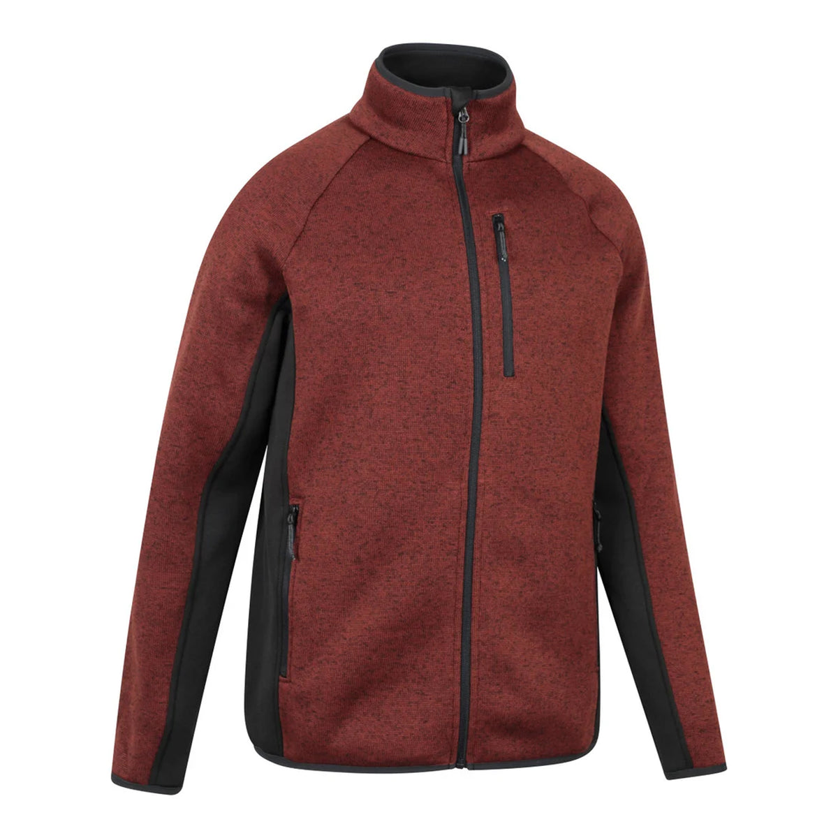 Rust - Side - Mountain Warehouse Mens Treston Full Zip Fleece Jacket