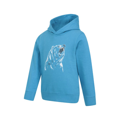 Bright Blue - Lifestyle - Mountain Warehouse Childrens-Kids Polar Bear Organic Hoodie