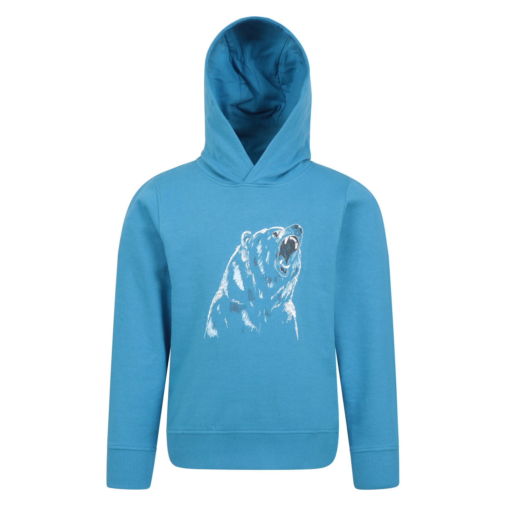 Bright Blue - Front - Mountain Warehouse Childrens-Kids Polar Bear Organic Hoodie