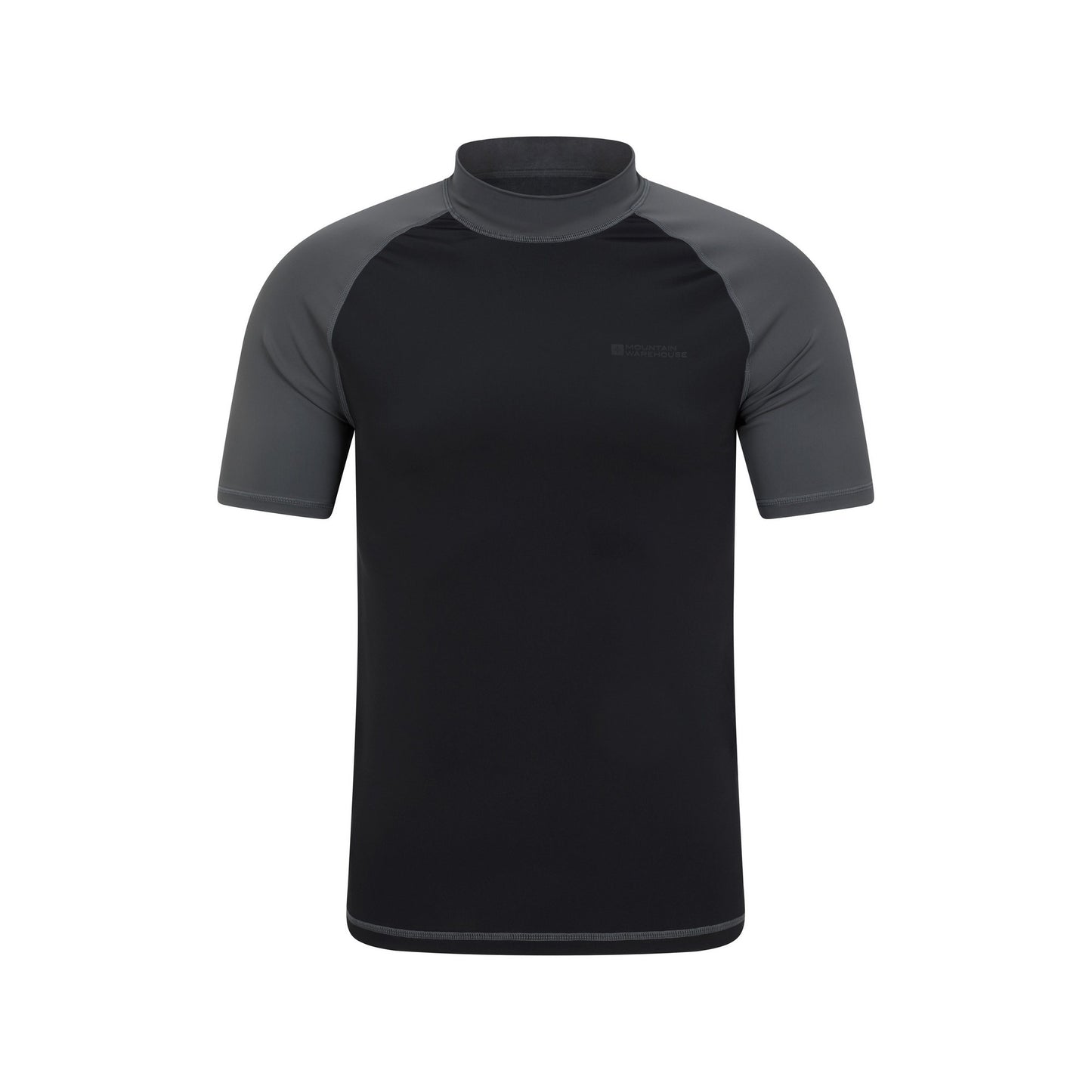 Black - Close up - Mountain Warehouse Mens Rash Guard (Pack of 2)