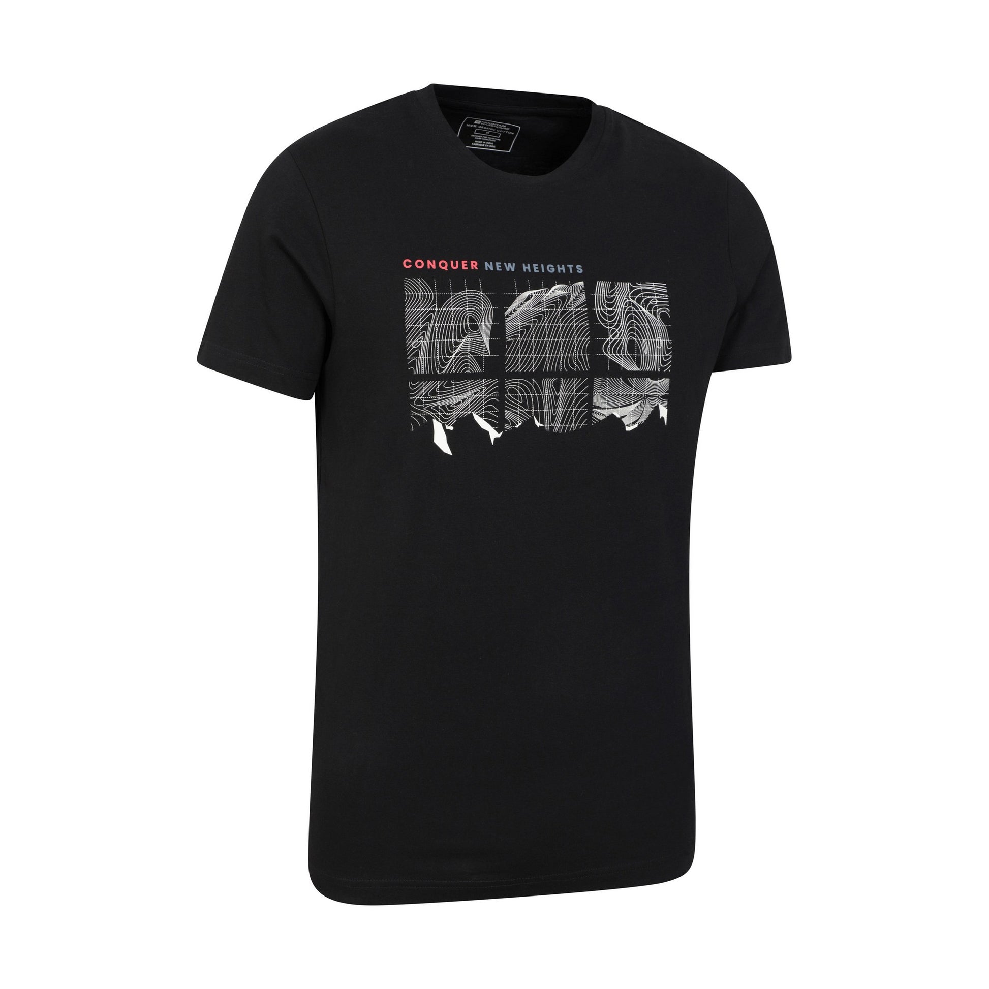 Jet Black - Lifestyle - Mountain Warehouse Mens Conquer New Heights Organic Cotton T-Shirt