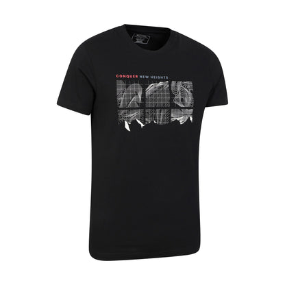 Jet Black - Lifestyle - Mountain Warehouse Mens Conquer New Heights Organic Cotton T-Shirt