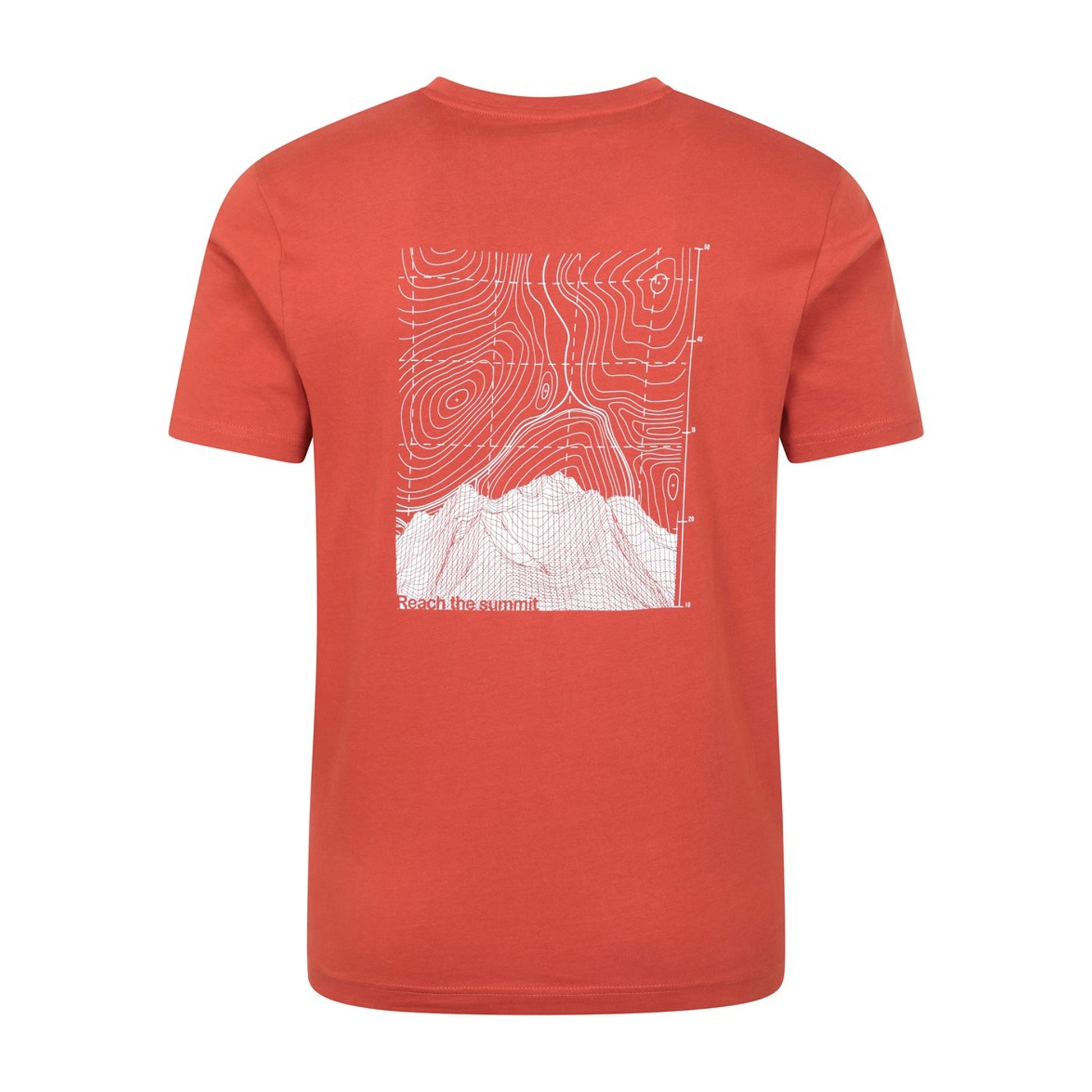 Rust - Back - Mountain Warehouse Mens Conquer New Heights Organic Cotton T-Shirt