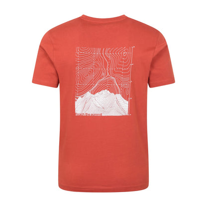 Rust - Back - Mountain Warehouse Mens Conquer New Heights Organic Cotton T-Shirt