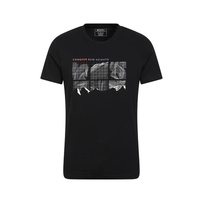 Jet Black - Front - Mountain Warehouse Mens Conquer New Heights Organic Cotton T-Shirt