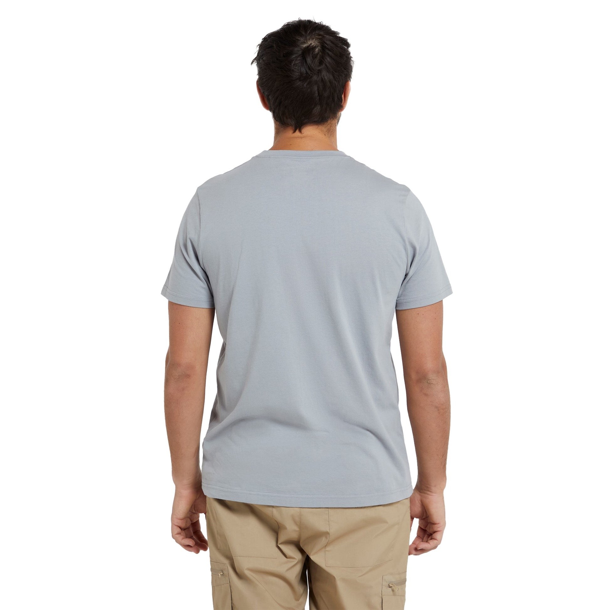 Grey - Back - Mountain Warehouse Mens Mountain Bike Organic Cotton T-Shirt