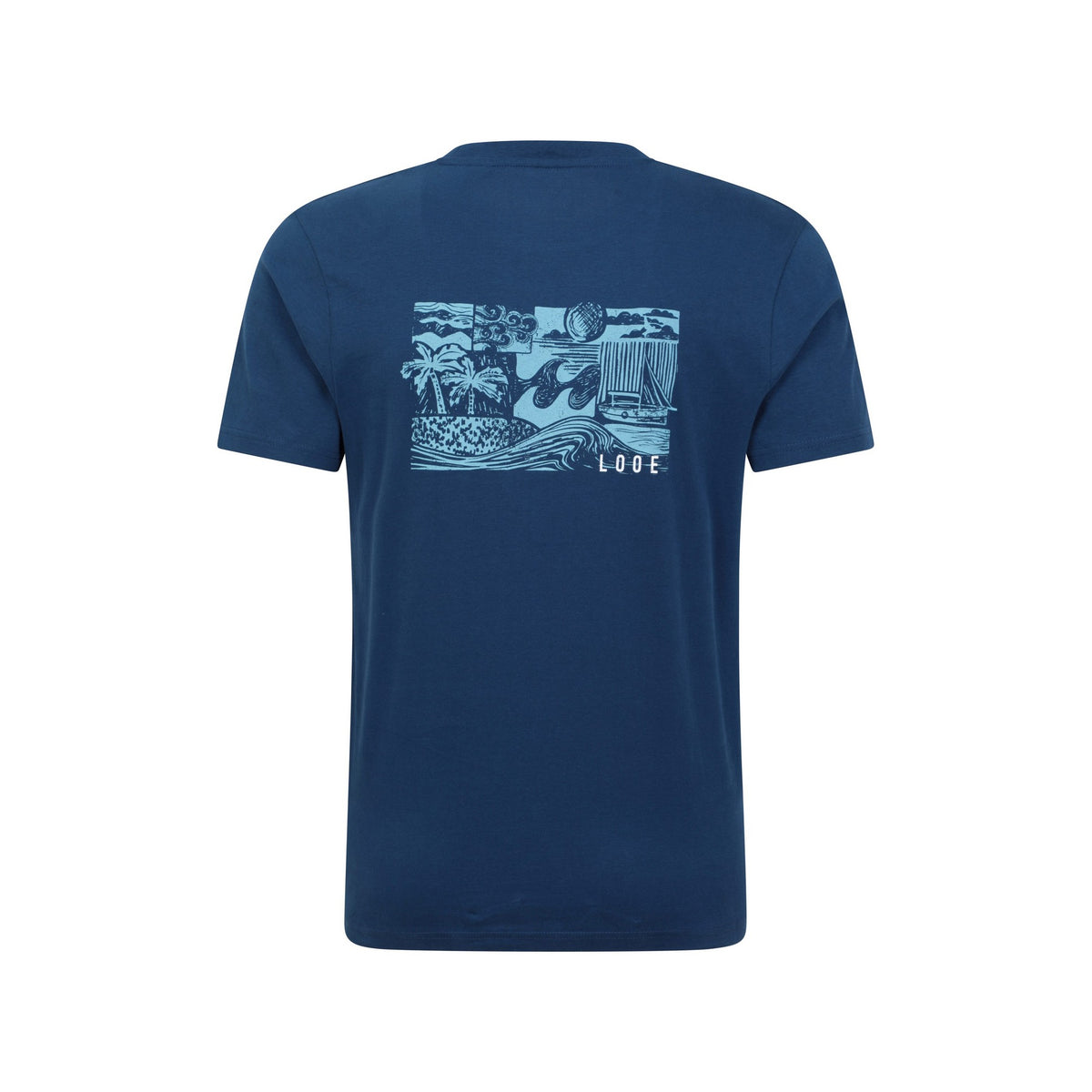 Navy - Back - Mountain Warehouse Mens Looe Printed Organic T-Shirt