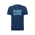 Navy - Back - Mountain Warehouse Mens Looe Printed Organic T-Shirt