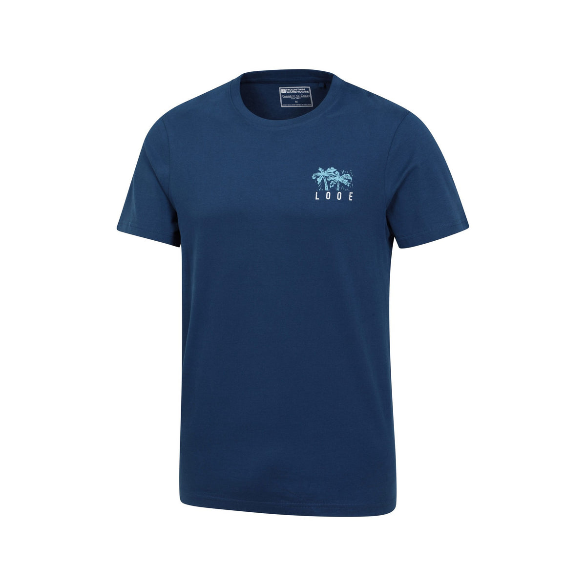 Navy - Side - Mountain Warehouse Mens Looe Printed Organic T-Shirt