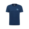 Navy - Front - Mountain Warehouse Mens Looe Printed Organic T-Shirt