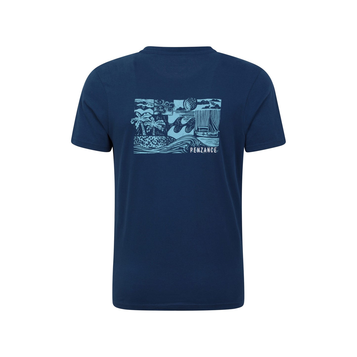 Navy - Back - Mountain Warehouse Mens Penzance Printed Organic T-Shirt