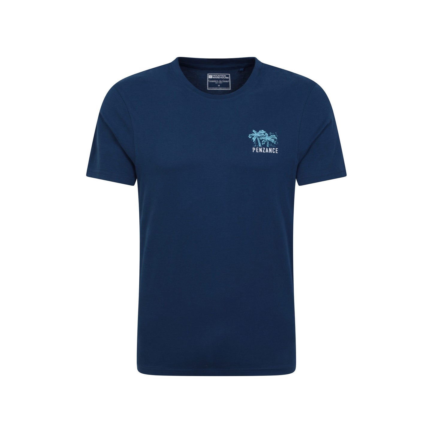 Navy - Front - Mountain Warehouse Mens Penzance Printed Organic T-Shirt
