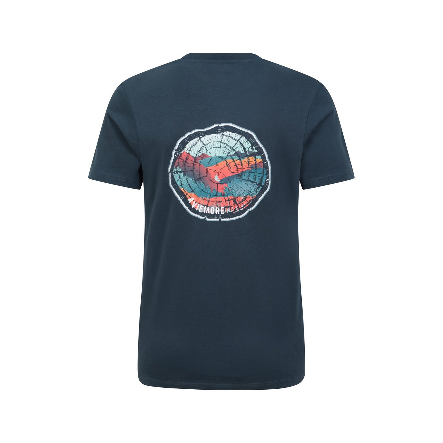 Dark Blue - Back - Mountain Warehouse Mens Aviemore Tree Ring Organic T-Shirt