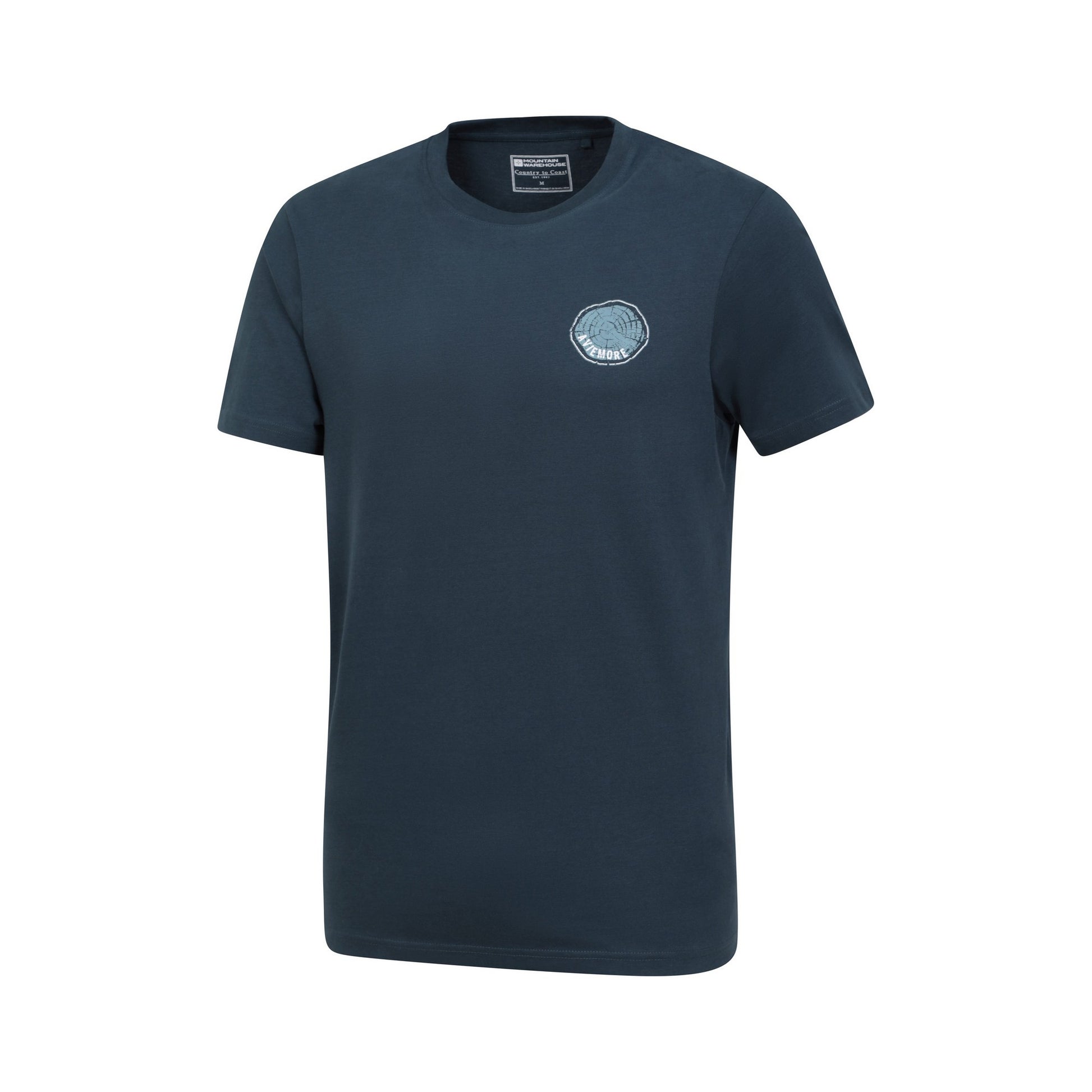 Dark Blue - Side - Mountain Warehouse Mens Aviemore Tree Ring Organic T-Shirt