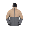 Beige - Front - Mountain Warehouse Mens Elements Windproof Soft Shell Jacket