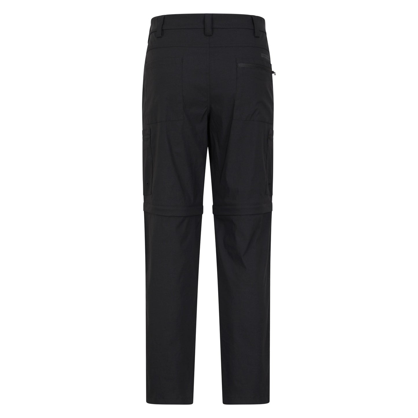 Jet Black - Back - Mountain Warehouse Mens Trek Convertible Trousers