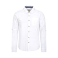 White - Front - Mountain Warehouse Mens Coconut Textured Long-Sleeved Shirt
