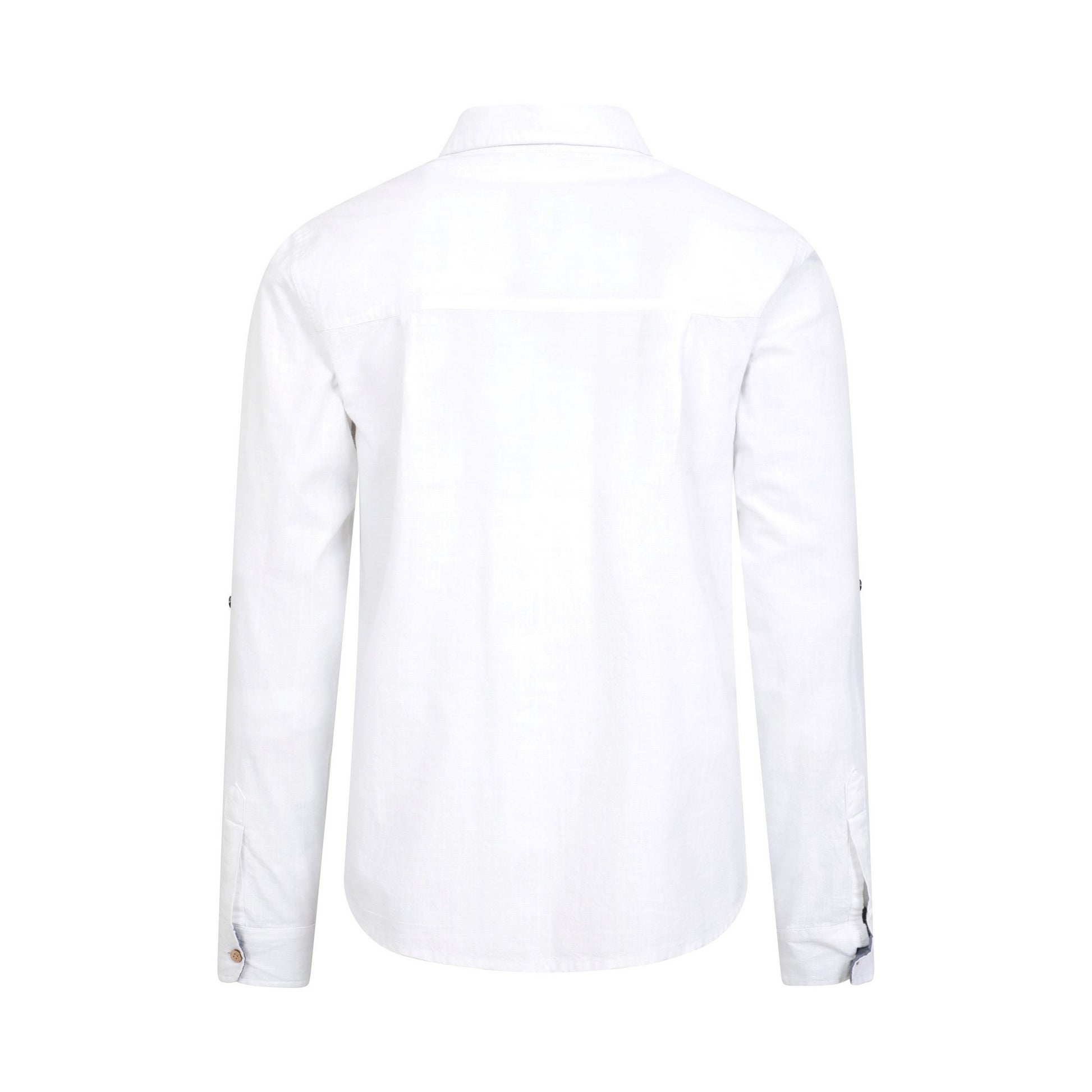 White - Back - Mountain Warehouse Mens Coconut Textured Long-Sleeved Shirt
