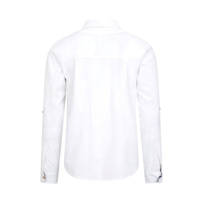 White - Back - Mountain Warehouse Mens Coconut Textured Long-Sleeved Shirt