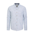 Denim - Front - Mountain Warehouse Mens Coconut Textured Long-Sleeved Shirt