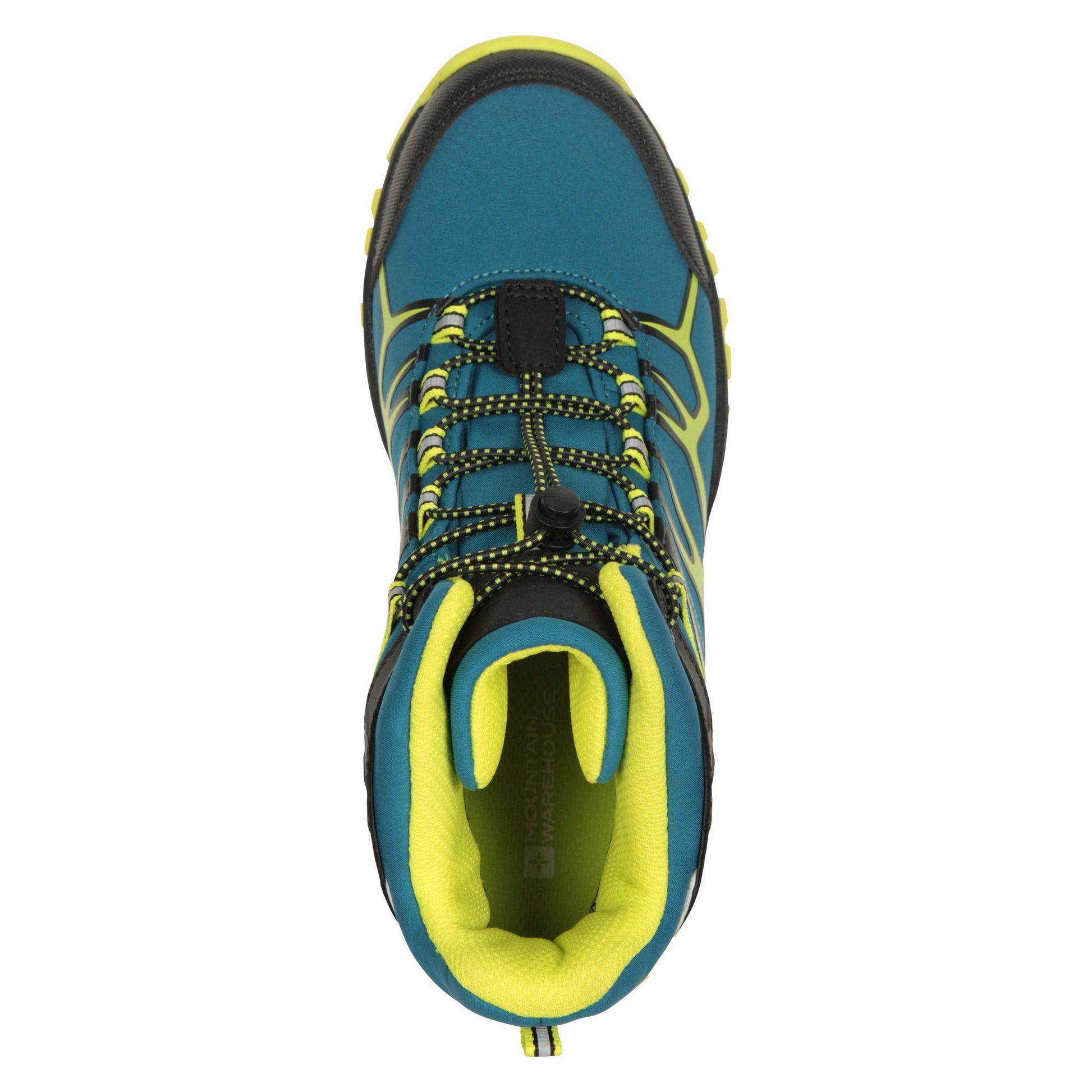 Light Teal - Pack Shot - Mountain Warehouse Childrens-Kids Softshell Waterproof Walking Boots