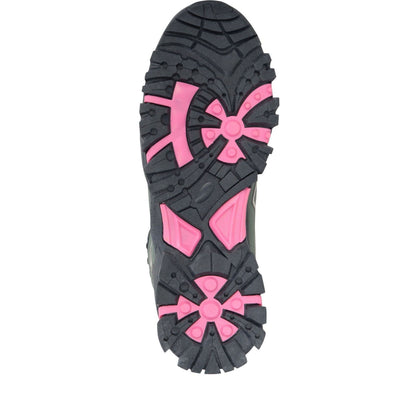 Dark Khaki - Pack Shot - Mountain Warehouse Childrens-Kids Softshell Waterproof Walking Boots