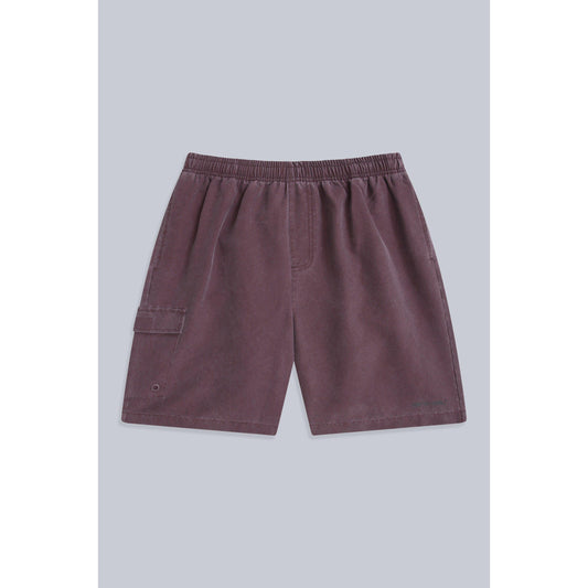 Burgundy - Front - Animal Mens Reeva Recycled Swim Shorts