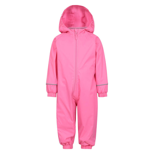 Pink - Front - Mountain Warehouse Childrens-Kids Spright Waterproof Rain Suit