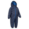Navy - Side - Mountain Warehouse Childrens-Kids Spright Waterproof Rain Suit