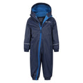 Navy - Pack Shot - Mountain Warehouse Childrens-Kids Spright Waterproof Rain Suit