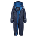 Navy - Close up - Mountain Warehouse Childrens-Kids Spright Waterproof Rain Suit