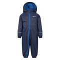 Navy - Front - Mountain Warehouse Childrens-Kids Spright Waterproof Rain Suit