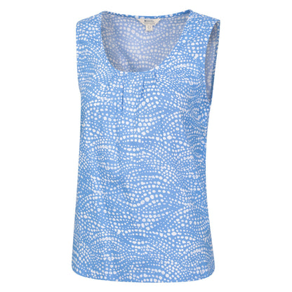 Blue - Side - Mountain Warehouse Womens-Ladies Orchid Spotted Tank Top