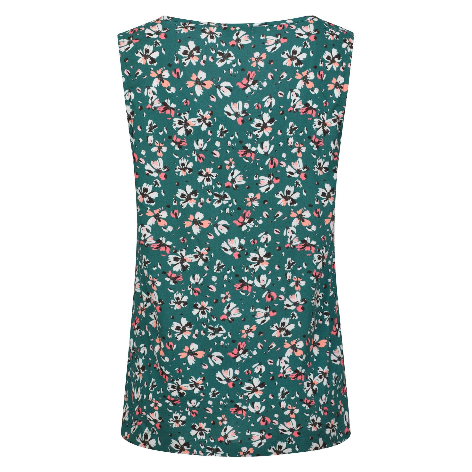 Dark Teal - Back - Mountain Warehouse Womens-Ladies Orchid Floral Vest Top