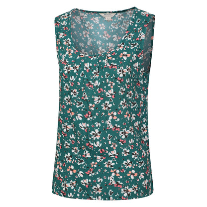 Dark Teal - Side - Mountain Warehouse Womens-Ladies Orchid Floral Vest Top