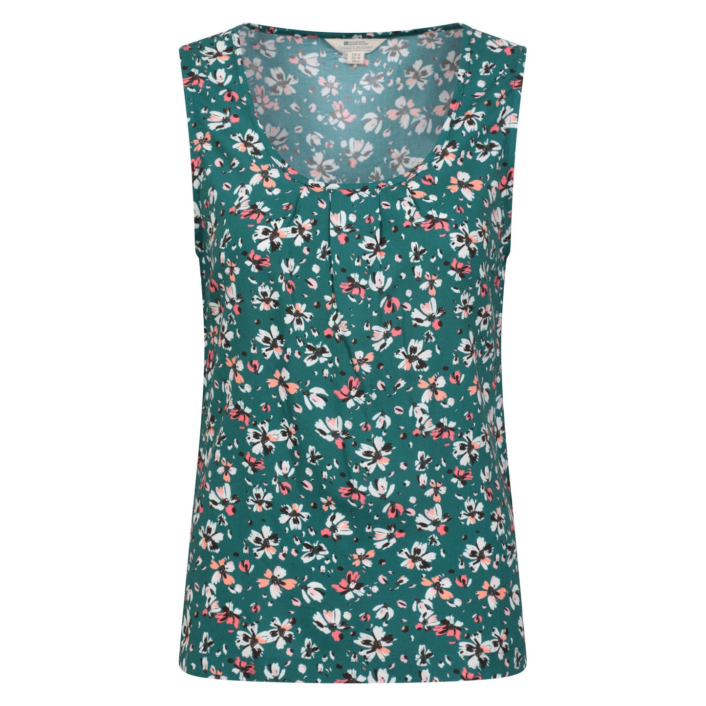Dark Teal - Front - Mountain Warehouse Womens-Ladies Orchid Floral Vest Top