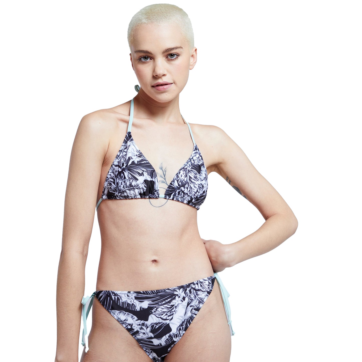 Black - Front - Animal Womens-Ladies Riviera Recycled Bikini Top