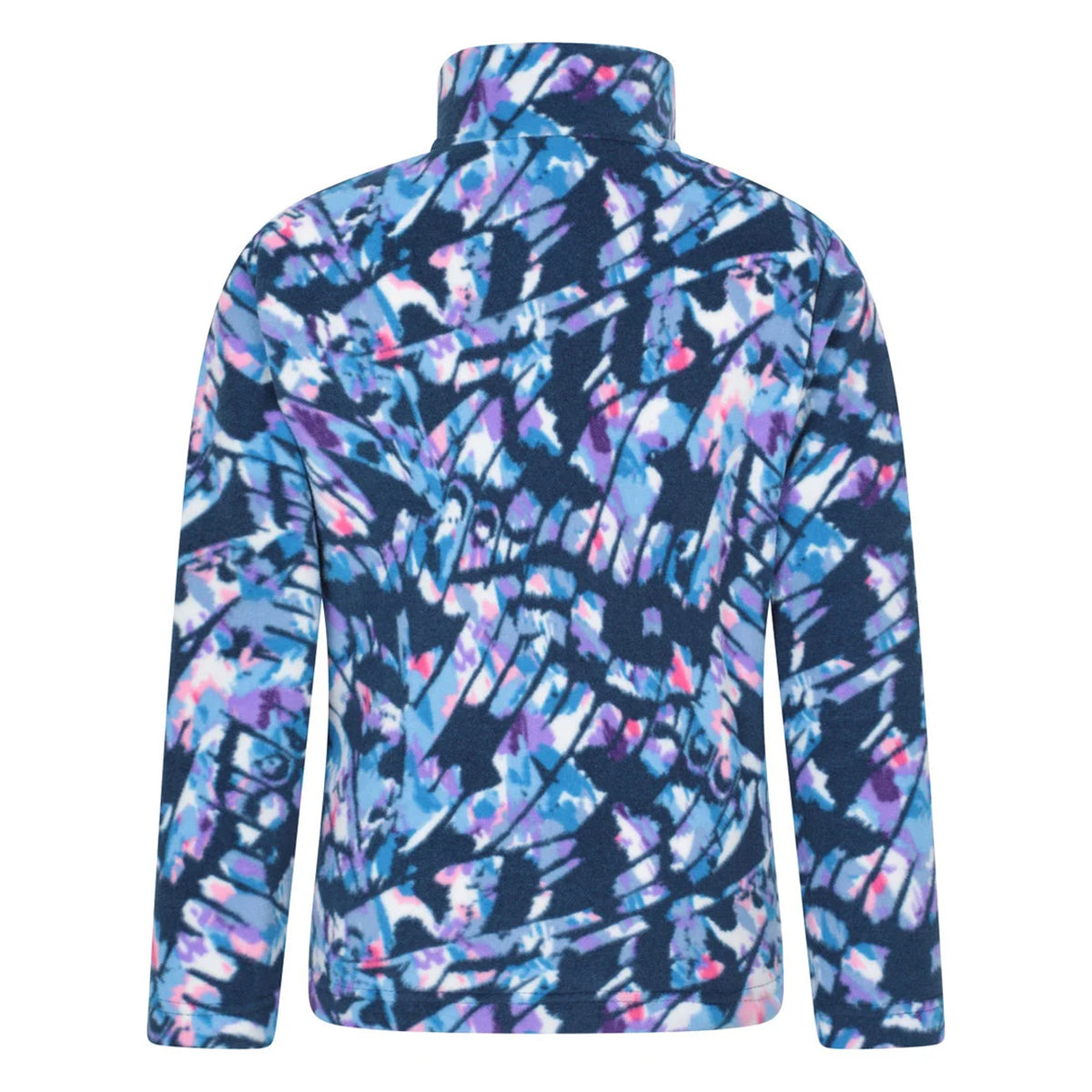 Pale Blue - Back - Mountain Warehouse Childrens-Kids Endeavour Abstract Half Zip Fleece Top