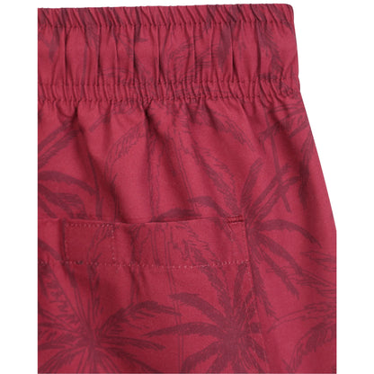 Burgundy - Lifestyle - Mountain Warehouse Mens Palm Leaf Swim Shorts
