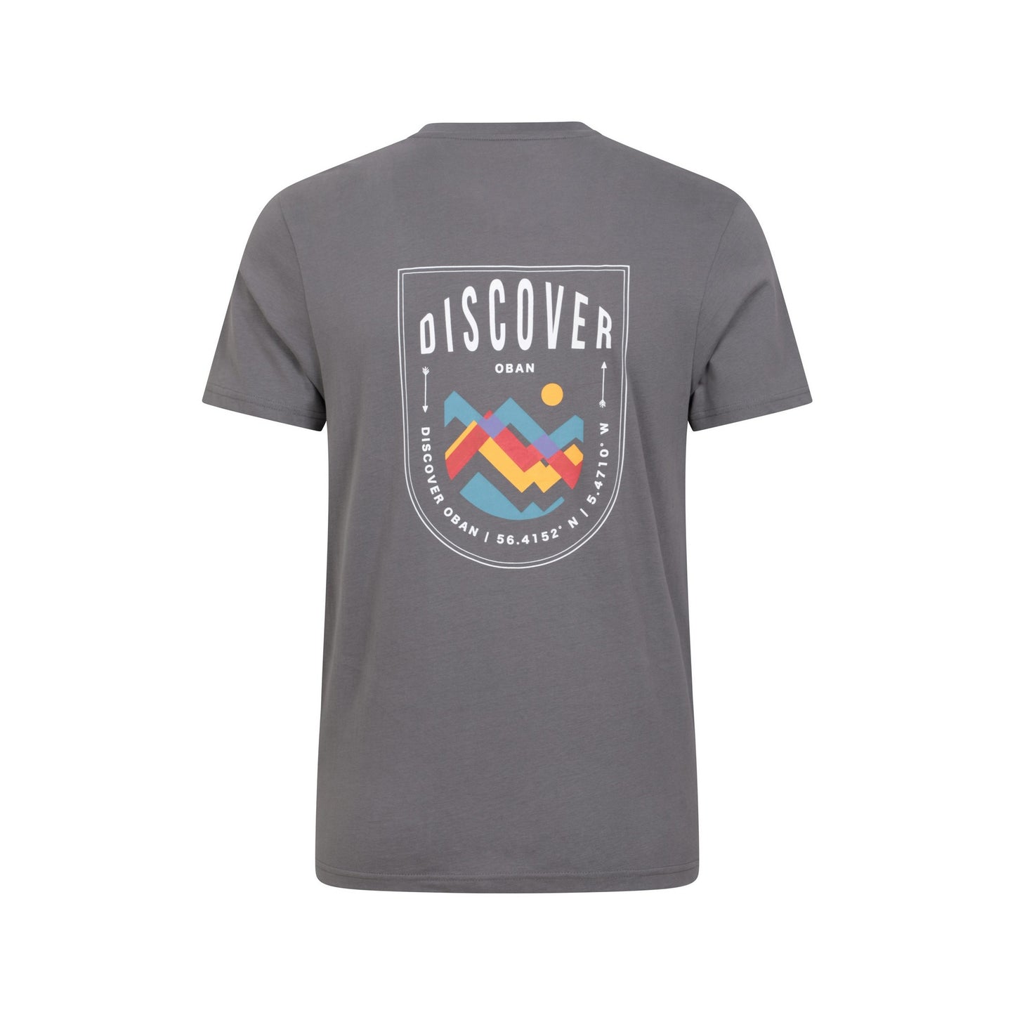 Grey - Back - Mountain Warehouse Mens Discover Oban Cotton T-Shirt