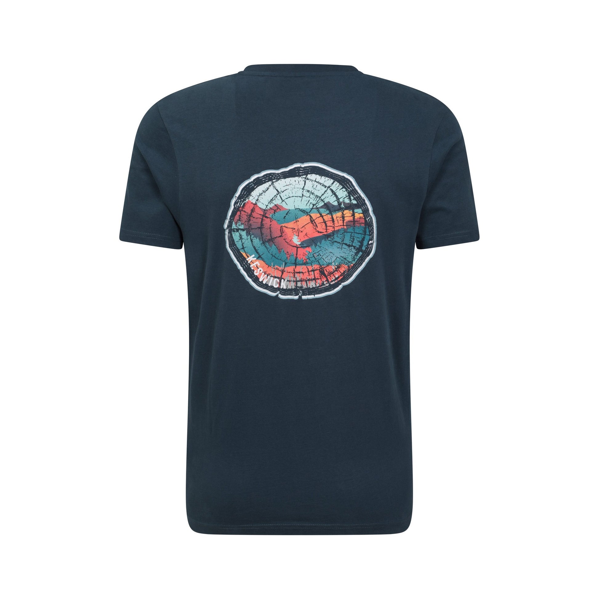 Dark Blue - Back - Mountain Warehouse Mens Keswick Tree Ring Organic T-Shirt