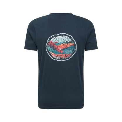 Dark Blue - Back - Mountain Warehouse Mens Keswick Tree Ring Organic T-Shirt