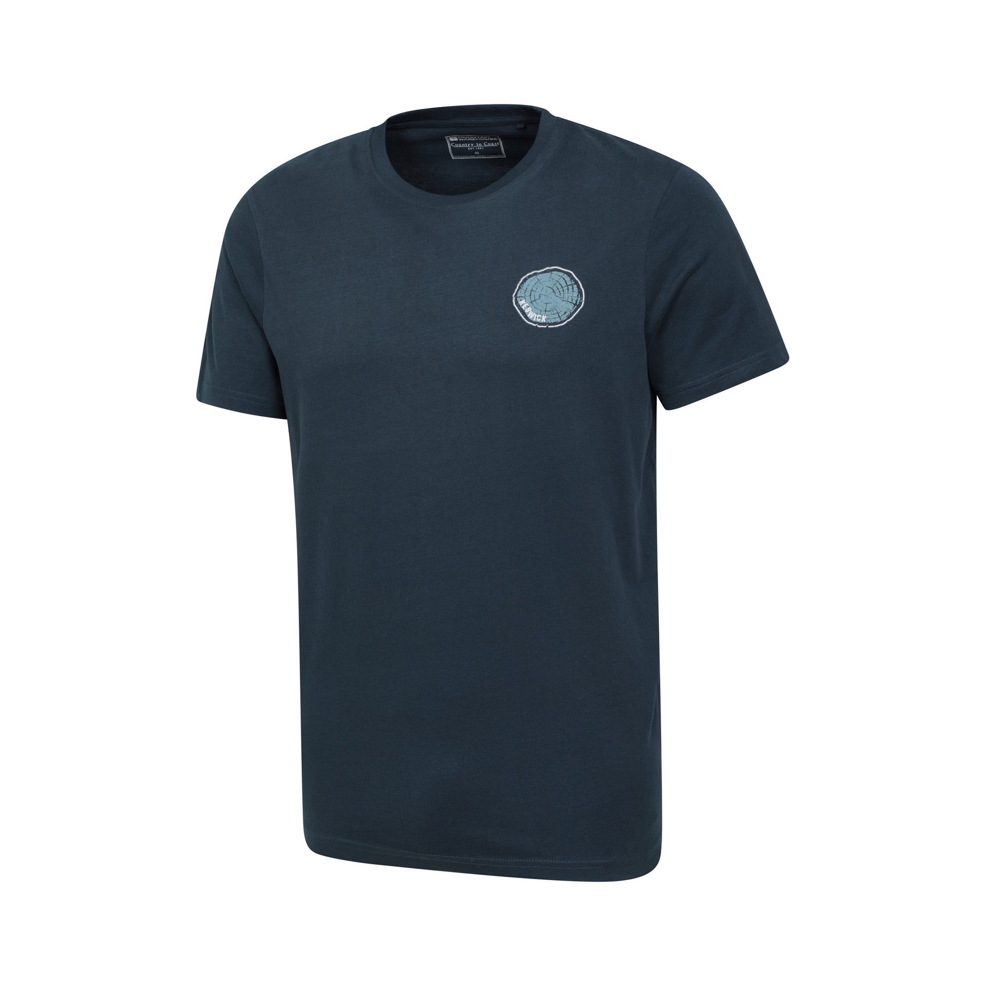 Dark Blue - Side - Mountain Warehouse Mens Keswick Tree Ring Organic T-Shirt