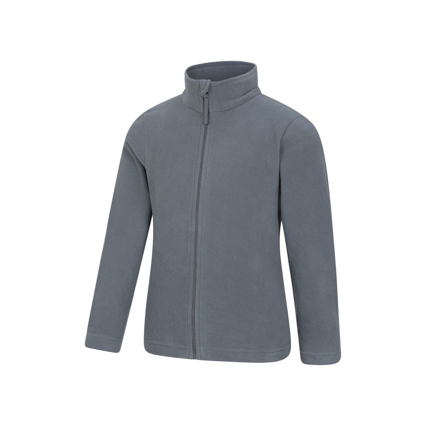 Medium Grey - Side - Mountain Warehouse Childrens-Kids Camber II Full Zip Fleece Jacket