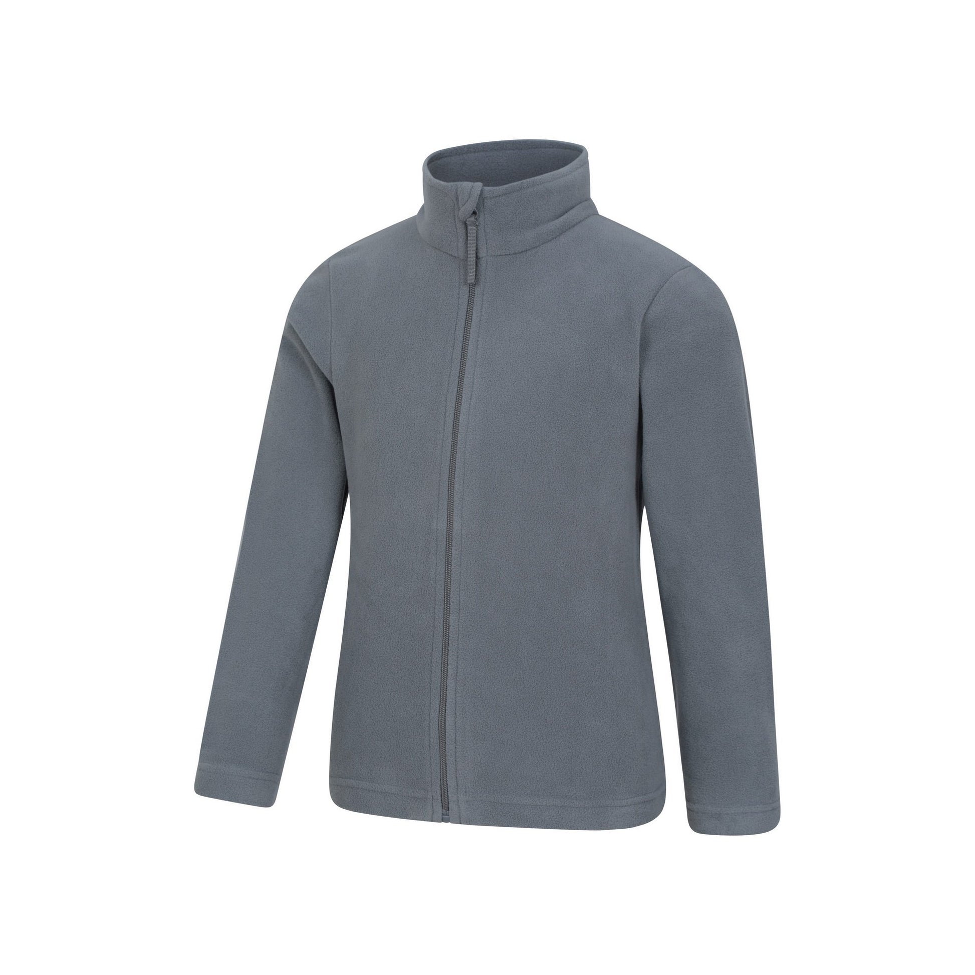 Medium Grey - Side - Mountain Warehouse Childrens-Kids Camber II Full Zip Fleece Jacket