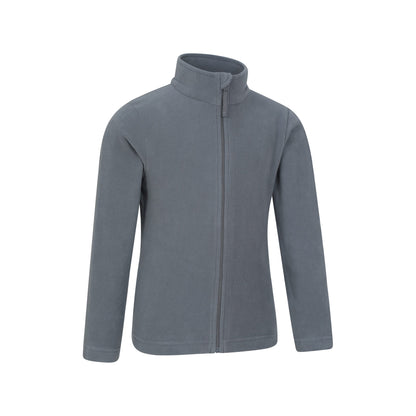 Medium Grey - Lifestyle - Mountain Warehouse Childrens-Kids Camber II Full Zip Fleece Jacket